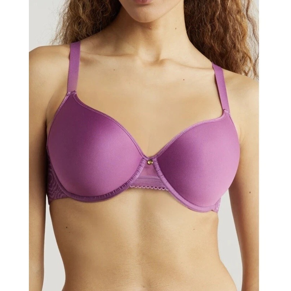 Chantelle Bra Womens 36C C Jolie Comfort Convertible T-Shirt Bra Purple